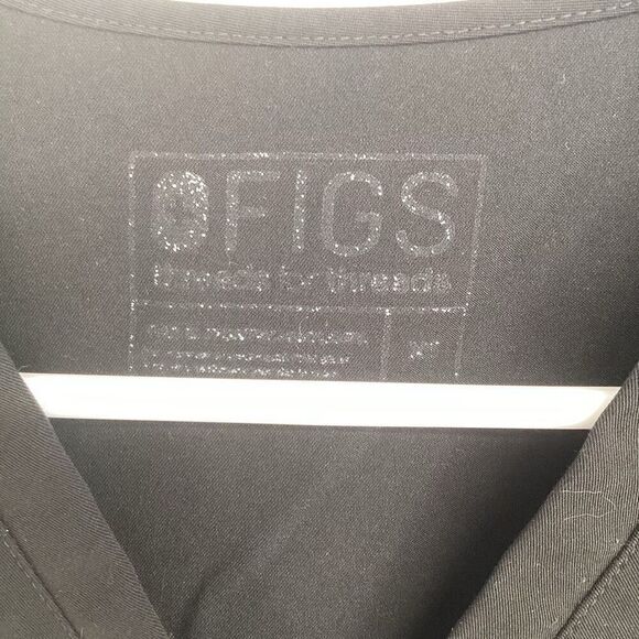 Ladies Casma FIGS Scrub Top- XS Black - Picture 3 of 7